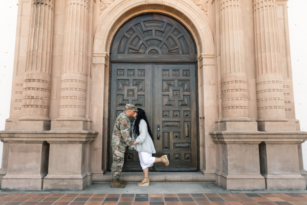 Military couple photo at Randolph AFB, San Antonio, Texas
