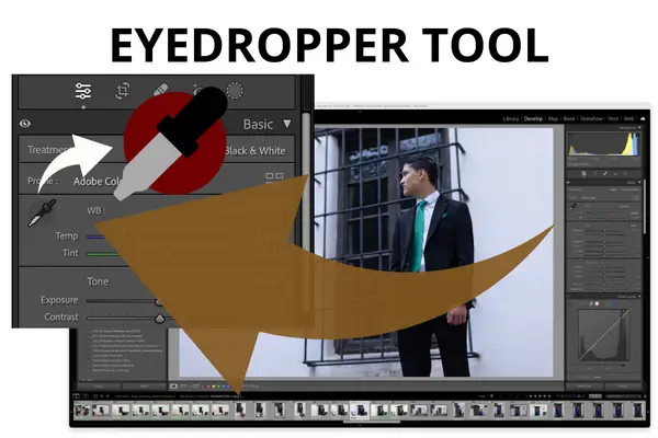 Using the Eyedropper Tool in Lightroom for auto White Balance correction