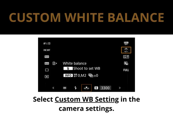 Custom White Balance settings in camera