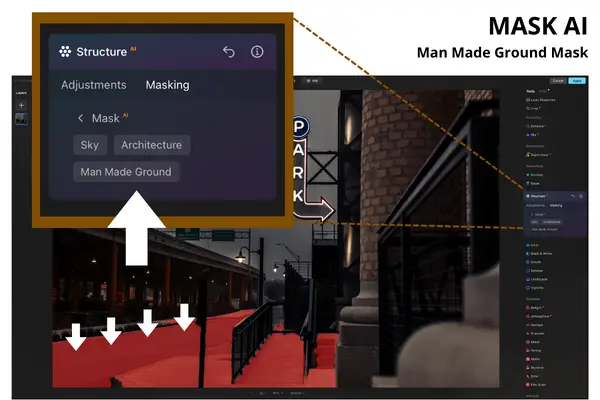 Masking AI "Man-made ground"