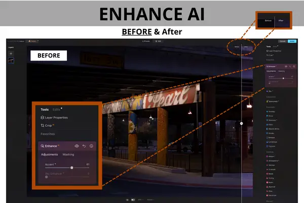Before and After Enhance AI Comparison
