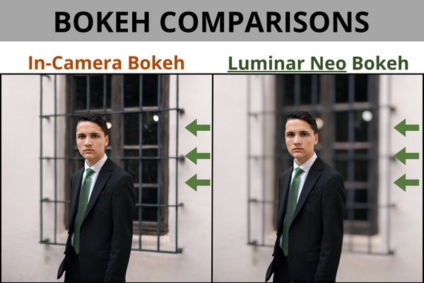Portrait Bokeh Edit Before and After Comparison