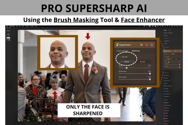 Using the Brush Masking tool in Luminar Neo's Face Enhancer tool