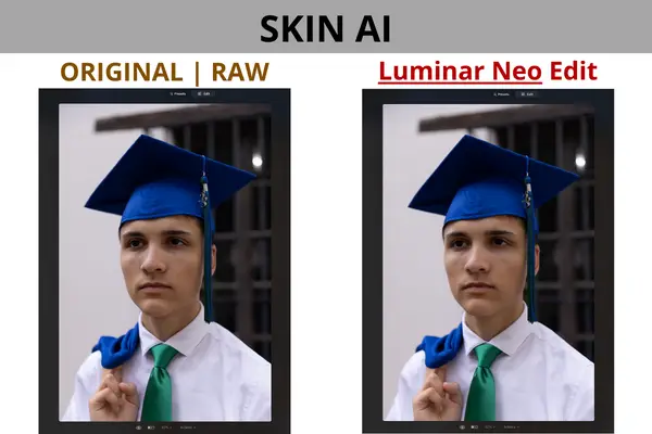 Comparison of Using Luminar Neo with Skin AI