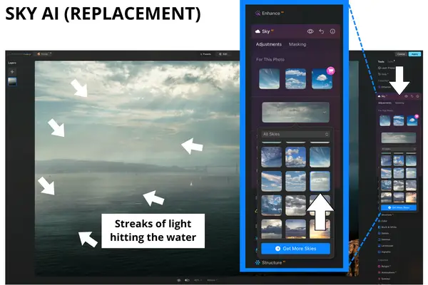 Sky Replacement Options with Luminar Neo