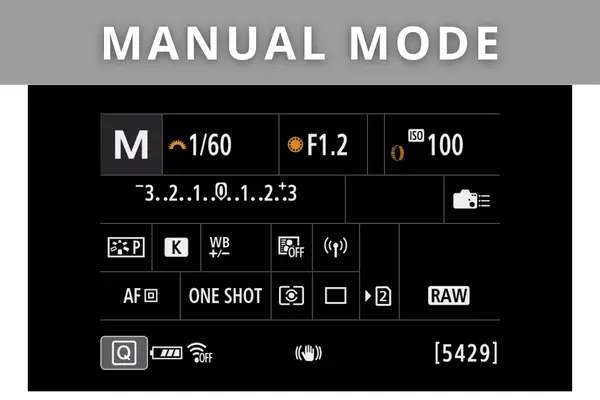 Manual mode in camera