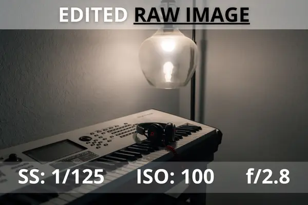 An Edited Underexposed Raw Image With Low ISO