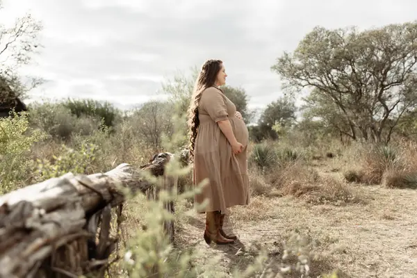 Pregnant Mom Maxi Dress Idea