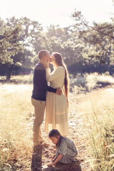 Outside Baby Announcement Photo Session