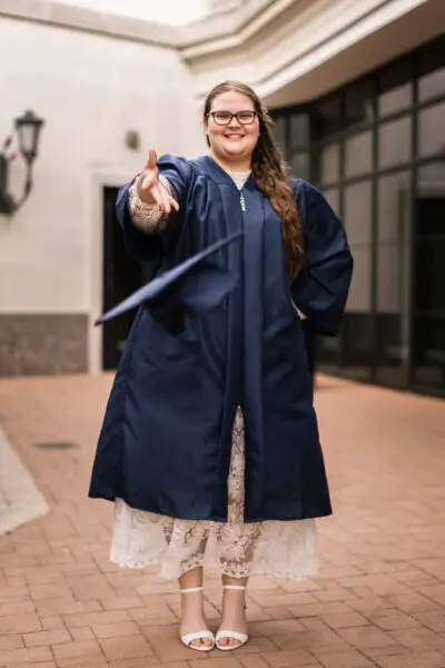 Senior Graduate Throwing Cap Photo Idea